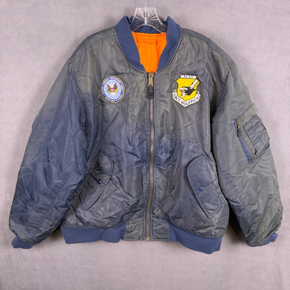 Rothco USAF MA-1 Military Zip Flyers Bomber Jacket DOD, Civil Air Patrol Patches